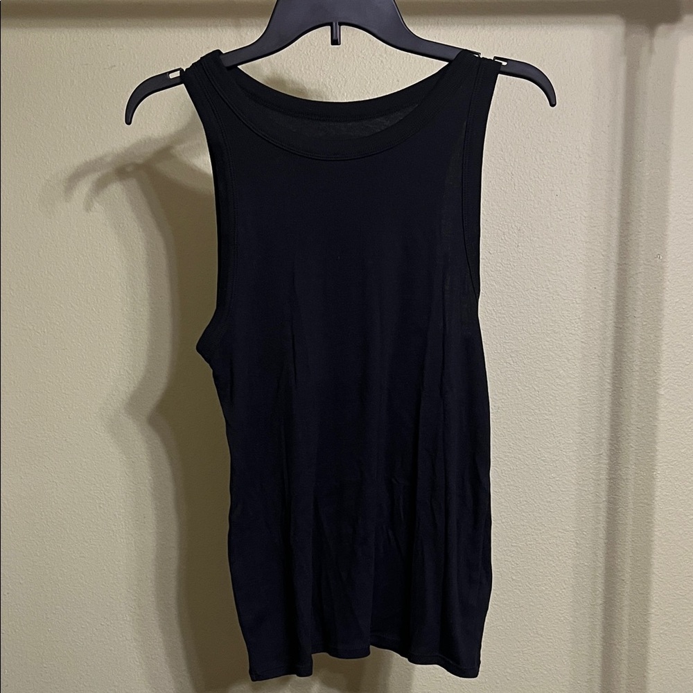 Women’s Slim Fit Ribbed Tank Top - A New Day - Black XL